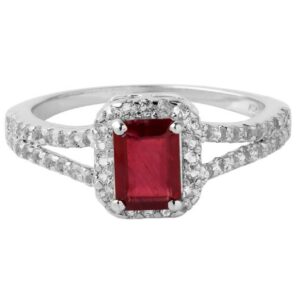 Sterling Silver Bypass Ring with Five Oval Rhodolite Garnets