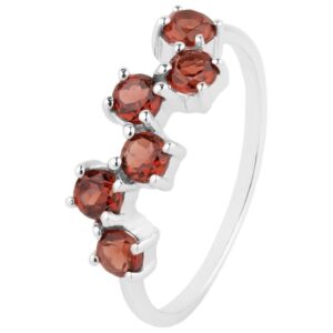 Minimalist Sterling Silver Solitaire Ring with Round Pink Amethyst